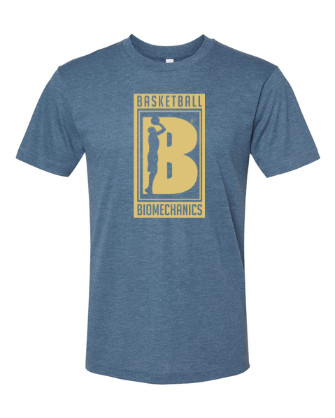Triblend Track Tee — Tri-Dusk, Gold Logo